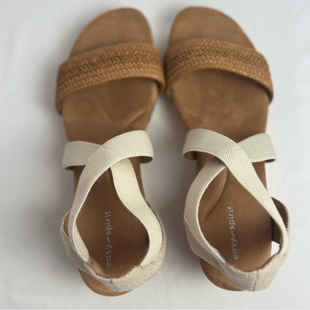 Easy Spirit Womens LORENA Brown Casual Sandals Sz 9.5 Comfort Wedge - Picture 5 of 7